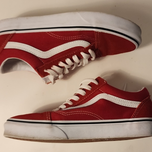 Vans Old Skool Racing Red and True White, Womens 6, Mens 4.5 - Picture 6 of 7